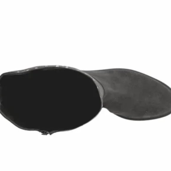 STEVEN NATURAL COMFORT Zoe Suede Riding Knee-high Boots - Grey Leather - Picture 3 of 4